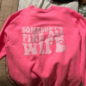 Hot pink boutique sweatshirt